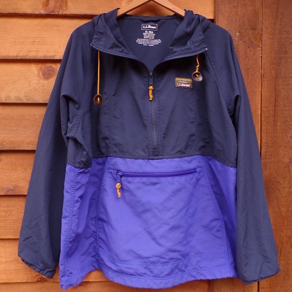 L.L. Bean Jackets & Coats Ll Bean Womens Xl Blue Pullover Anorak